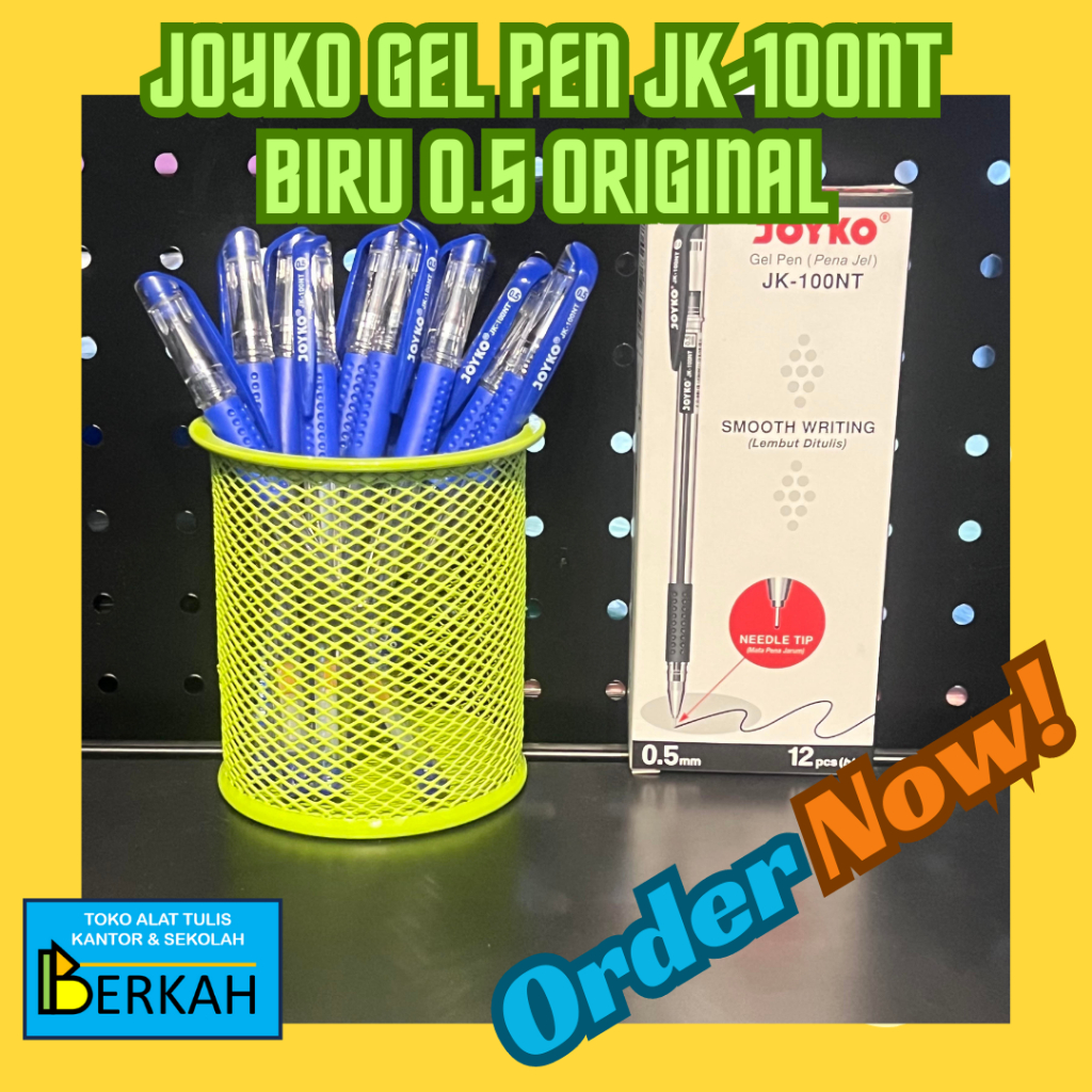 

Gel Pen Joyko JK 100 NT Hitam Merah Biru 0.5 Original