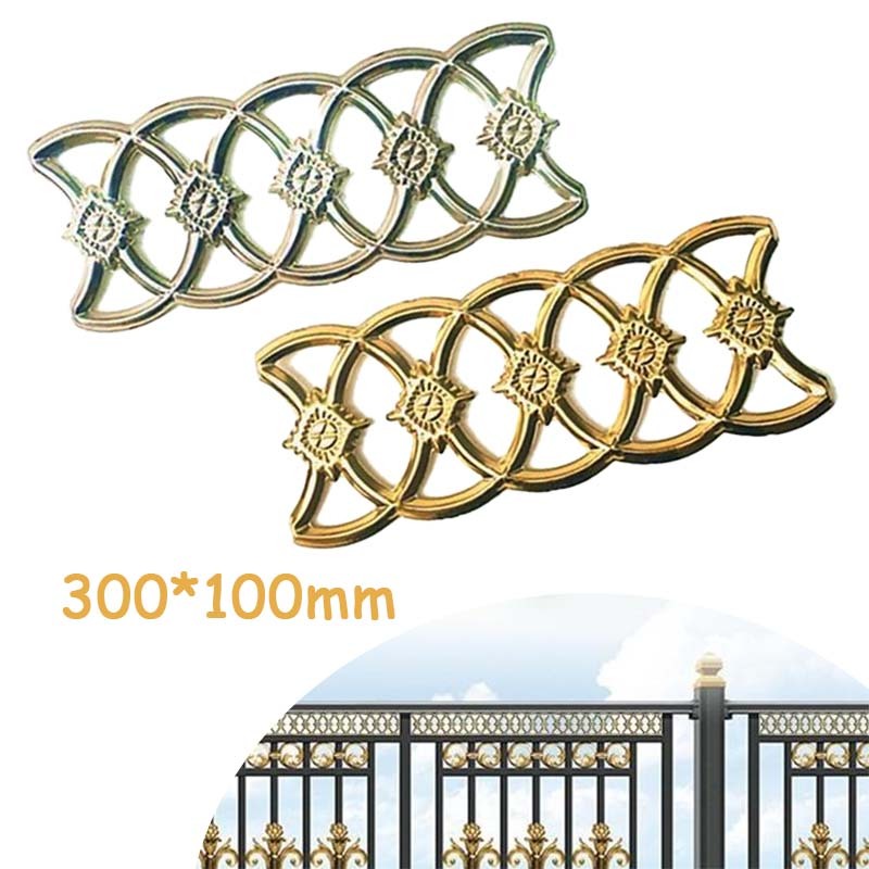 Aksesoris Pagar Stainless 201 Ornamen Pagar Bunga Sambung Stainless 100x300mm Bulat Motif Bunga Waji