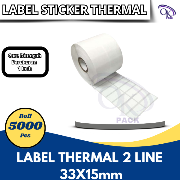

MRH1 LABEL STICKER THERMAL ROLL 2 33X15 0PCS, LABEL STICKER, THERMAL STICKER