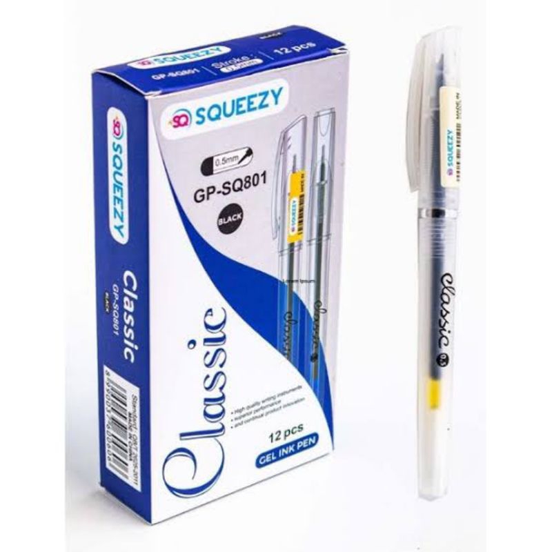 

Pulpen Gel Squeezy GP-SQ801 Classic 0,5mm (12pc)