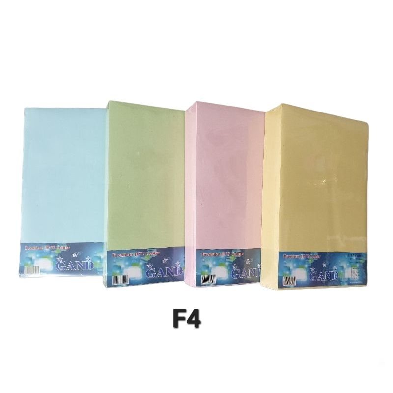 

Kertas HVS Warna F4 / Folio Merk GAND ( 1 Pak isi 400 lembar )