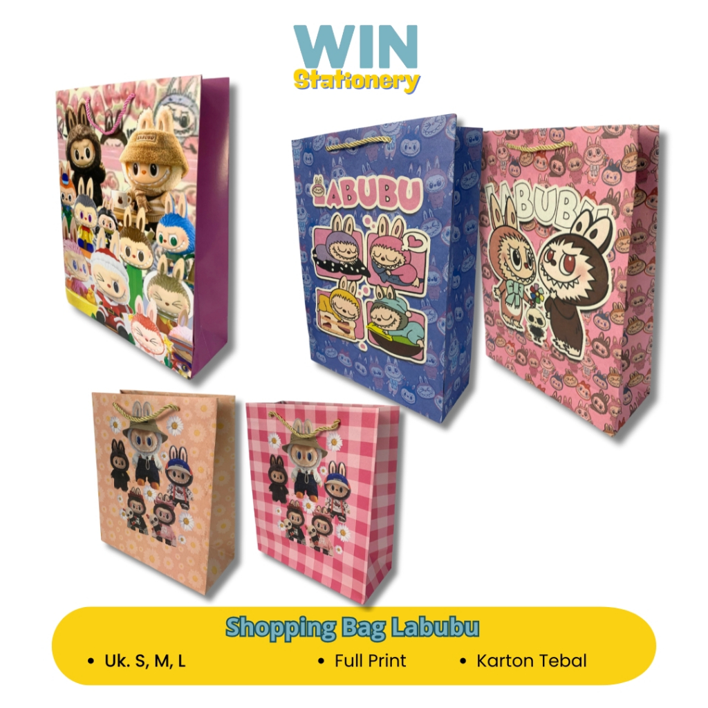 

Paper Bag Shopping Bag Karakter Labubu S, M, L
