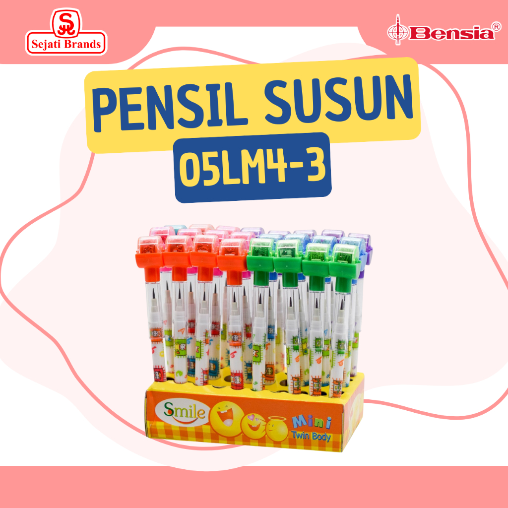 

Bensia Paket Pensil Susun Mainan Stempel isi 4 Pcs 05LM4-3