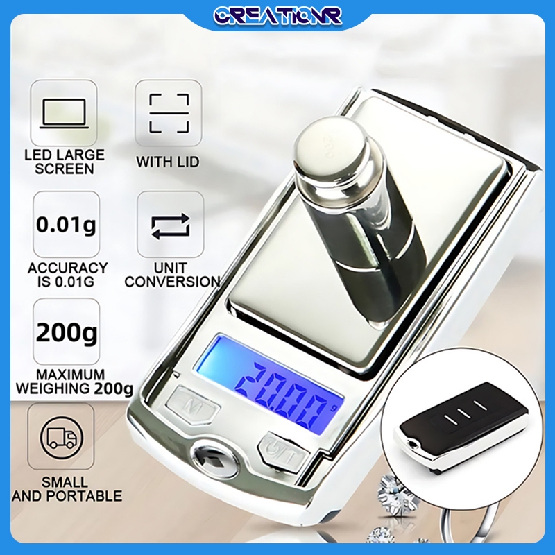 0.01/200 Gram Timbangan Emas Mini Digital Ori/timbangan Mini Digital Gram/timbangan Digital Mini Aku