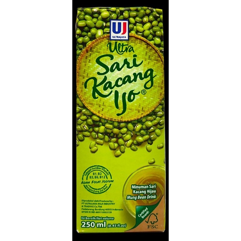 

ultra sari kacang hijau 250 ml 1 dus isi 24