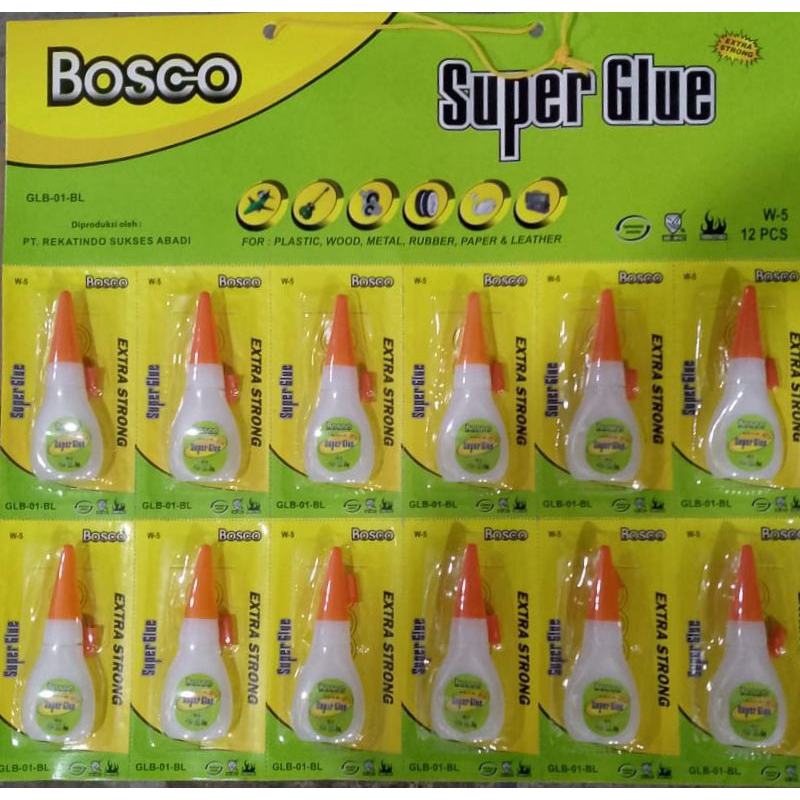 

BOSCO Lem Super Glue isi 12pcs