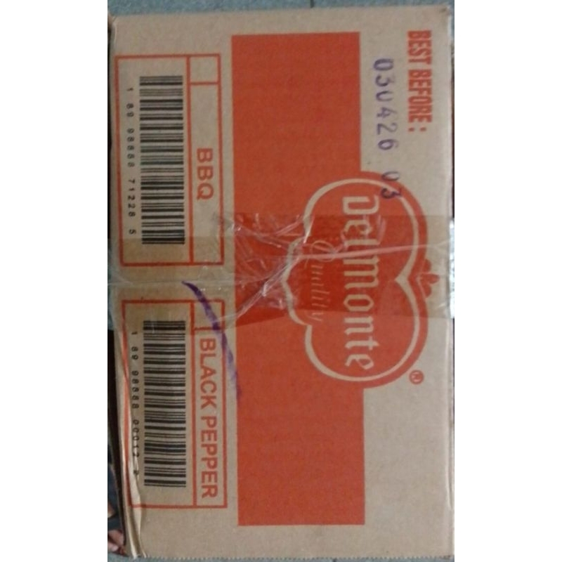 

Delmonte BPP Black Pepper Sauce 1000 gr 1 Dus Karton isi 10 pcs x 1 kg / Blackpepper Lada Hitam Del Monte Dusan