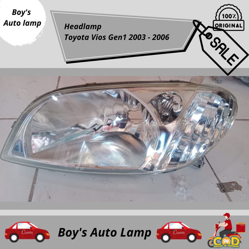 Headlamp lampu Depan Toyota Vios Gen1 2003 2004 2005 2006 Original