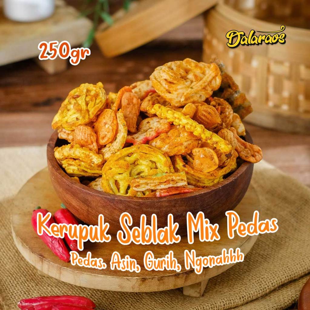 

Kerupuk Seblak Mix Pedas 250gr | Kerupuk Seblak campur