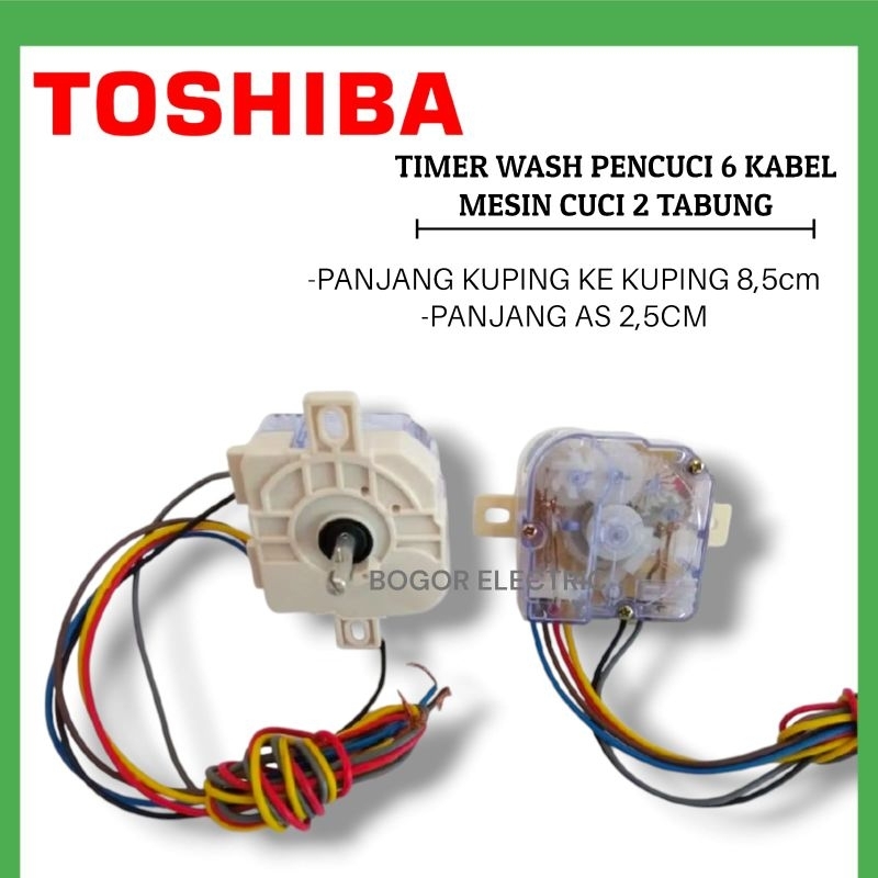 TIMER 6 KABEL MESIN CUCI TOSHIBA 2 TABUNG | TIMER PENCUCI HIGHT QUALITY