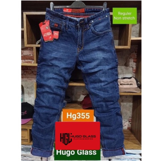 CELANA JEANS PANJANG PRIA HUGO GLASS ORIGINAL TERBARU