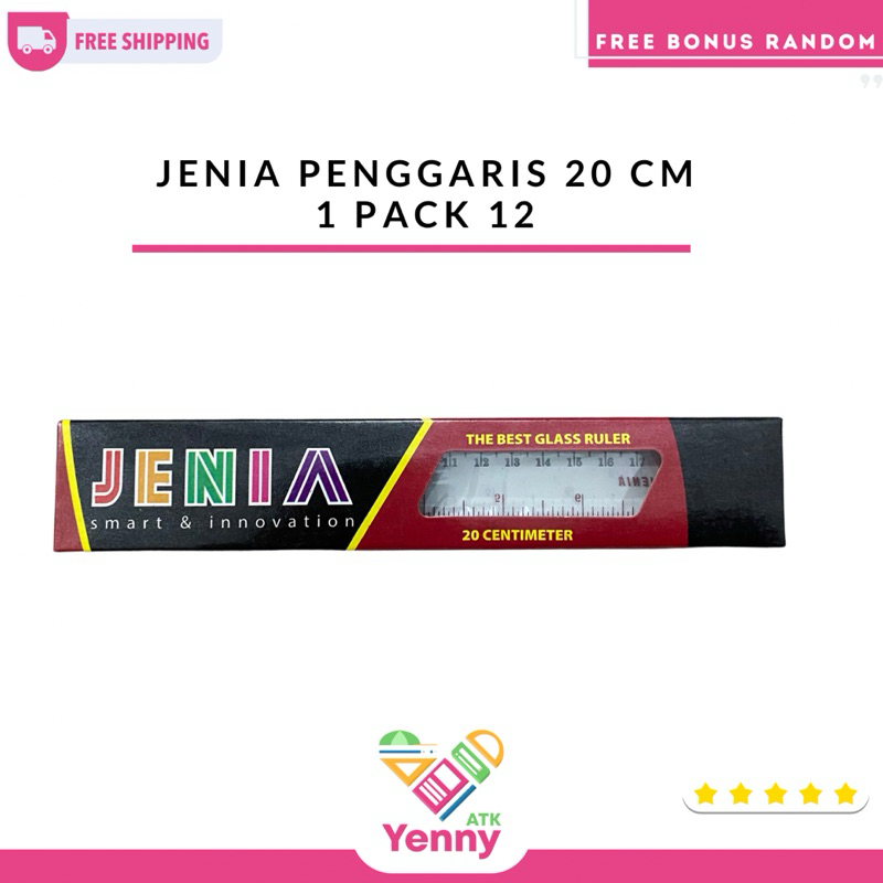 

Jenia Penggaris Bening 20 Cm | Jenia Penggaris 20 Cm 1 Pack 12