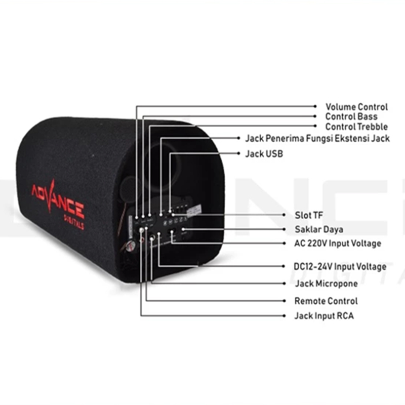 BIG PROMO [COD] Advance Speaker Bluetooth Karaoke Portable Subwoofer Speaker Mobil MIC Dapat