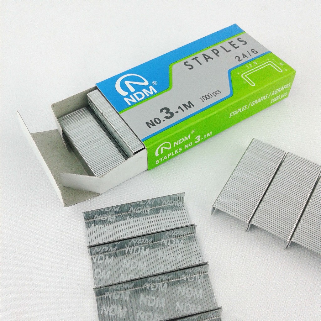 

Isi Staples No 3 box kecil/NDM Isi Staples no 3-1M/Isi hekter besar/