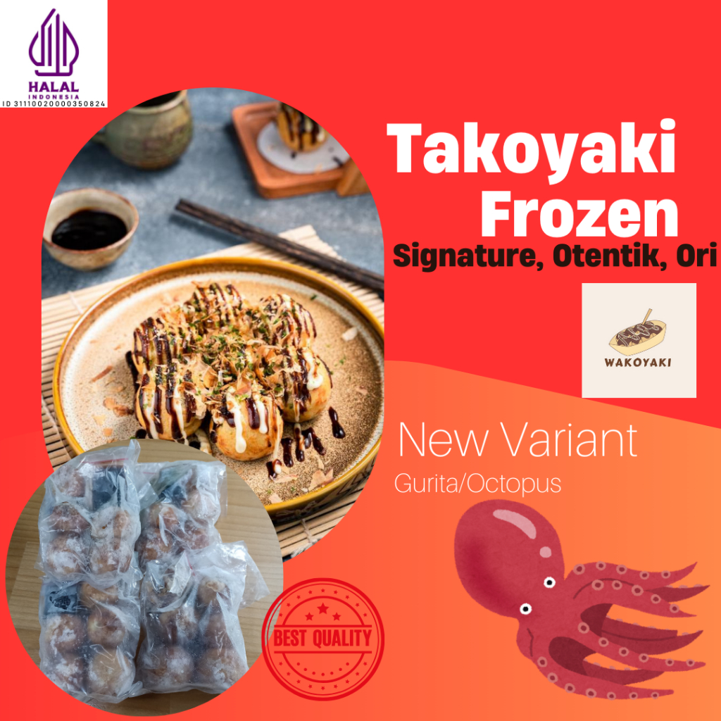 

Takoyaki Frozen | Takoyaki Gurita Frozen Wakoyaki isi 5 Ball