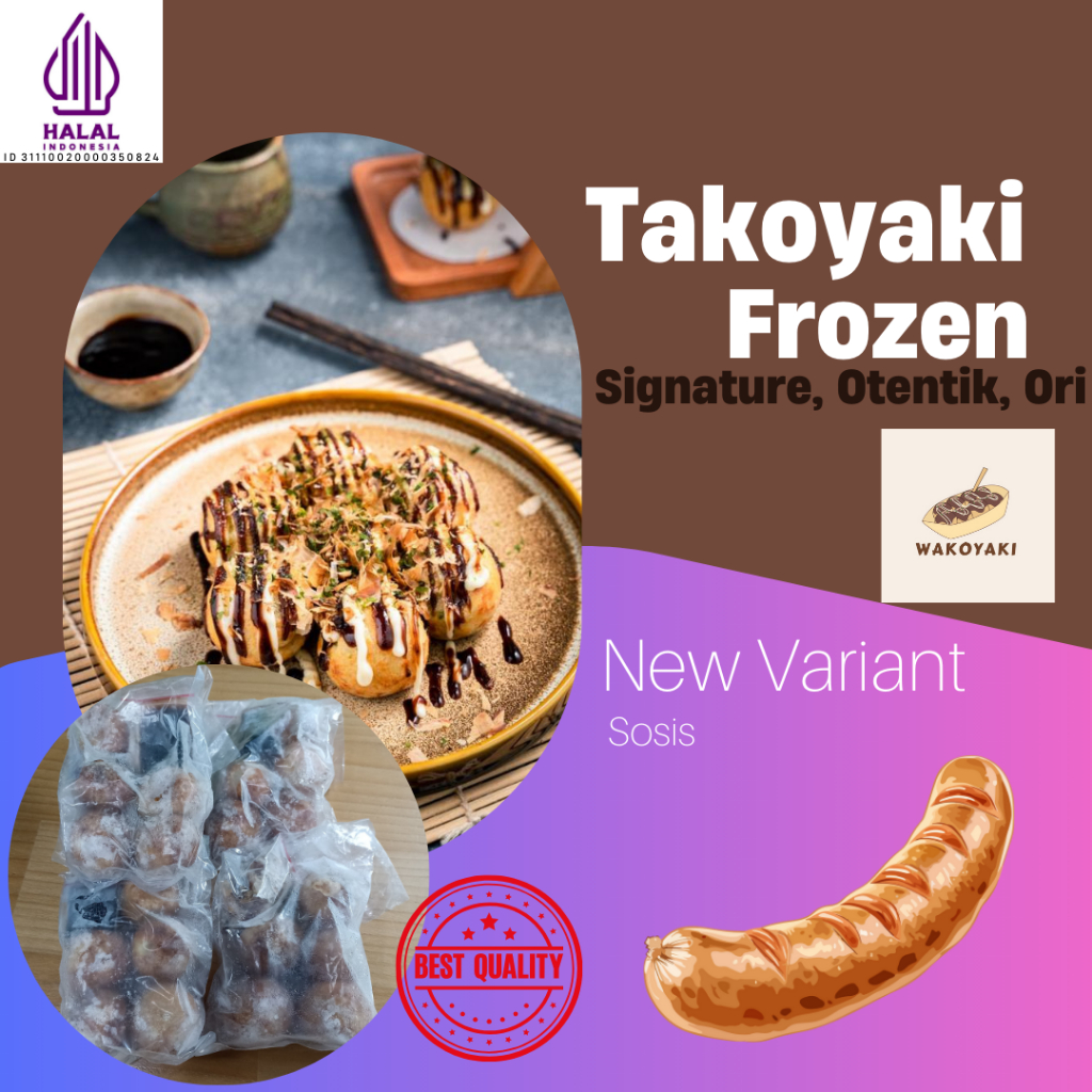 

Takoyaki Frozen | Takoyaki Sosis Frozen Wakoyaki isi 5 Ball