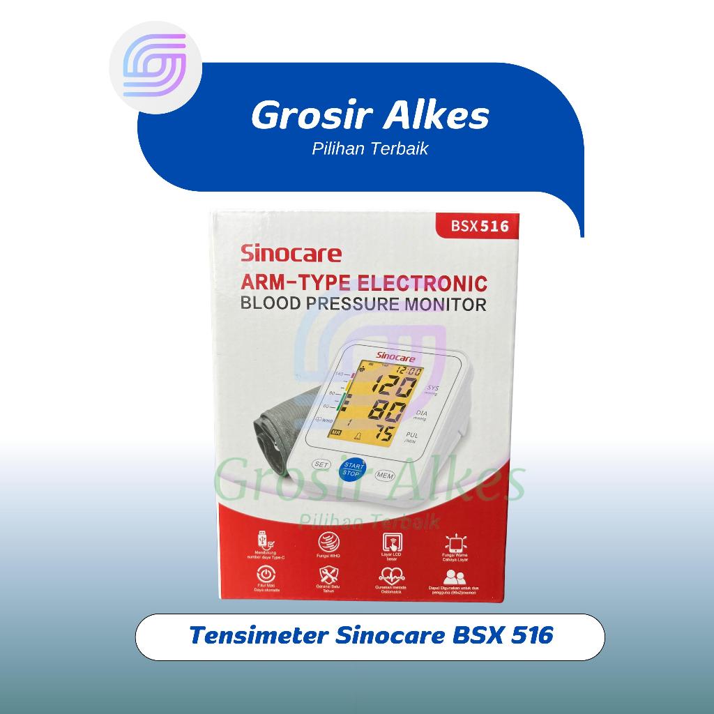 Alat Tensi Darah Digital Otomatis Sinocare BSX516 (Bahasa Indonesia) Tensi Digital Alat Cek Tensi Da