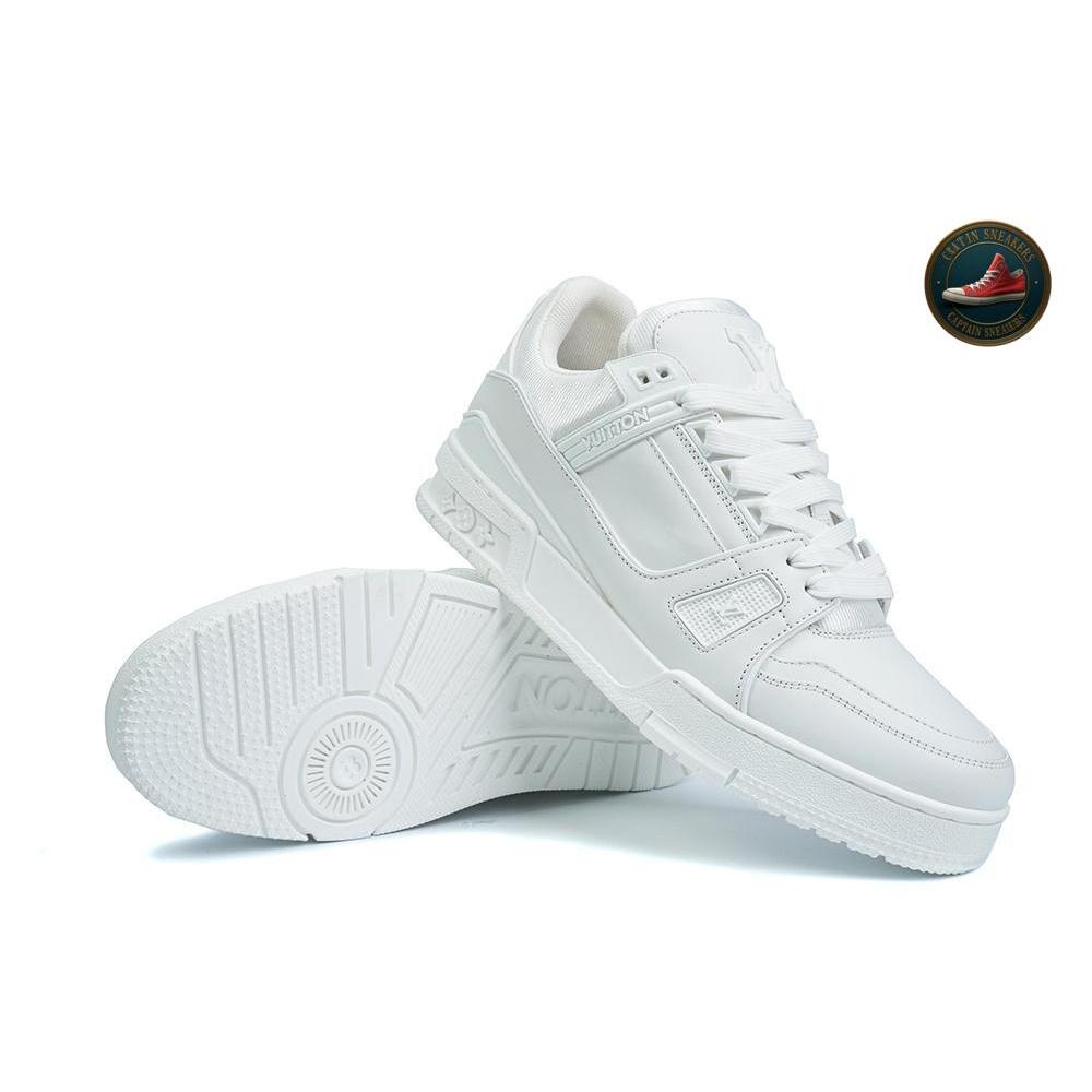 SEPATU SNEAKERS LV TRAINER WHITE