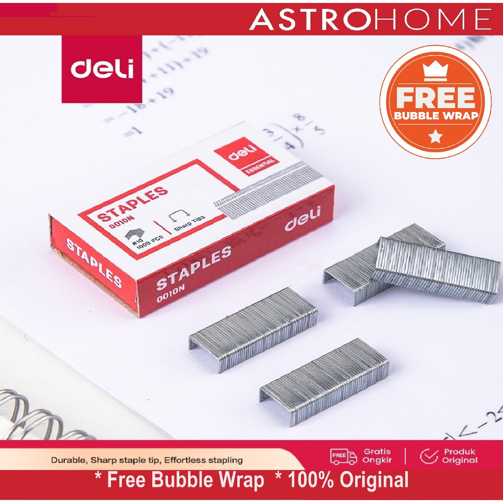 

Refill Isi Mini Staples Jepretan Sekolah Hekter Stapler Kecil #10 Ukuran No 10 1000 pcs Deli E0010N