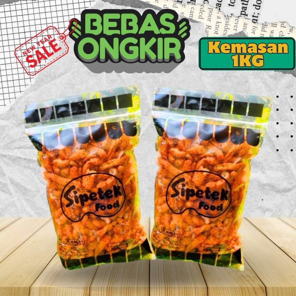

Cemilan Basreng Ikan KIloan Sultan Kriuk Renyah Kemasan 1Kg Rasa Pedas Spesial Nikmat