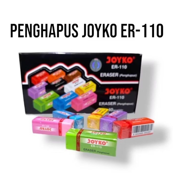 

[ 1 box] Penghapus pensil kecil warna Joyko ER-110 stip karet pensil ( 40 pcs)