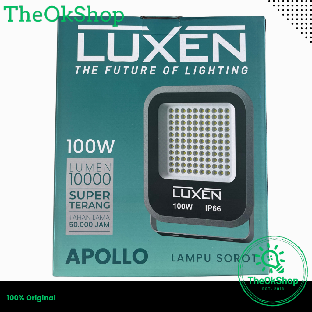 Luxen Led Lampu Sorot, Flood Light 100w Apollo 100 W 100 Watt