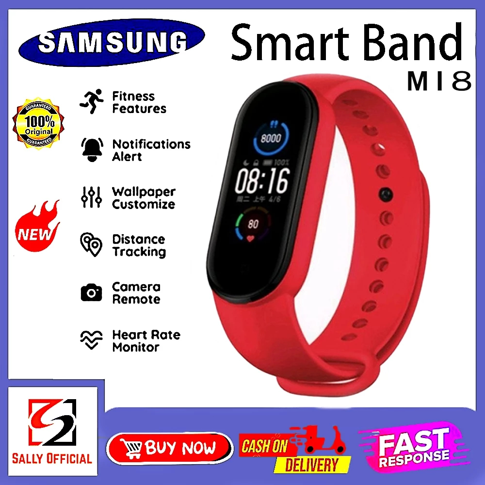 100%Original SAMSUNG Mi 8 Smart Band Smartwatch Garansi Resmi/Mi 8 Smartwatch Garansi Resmi