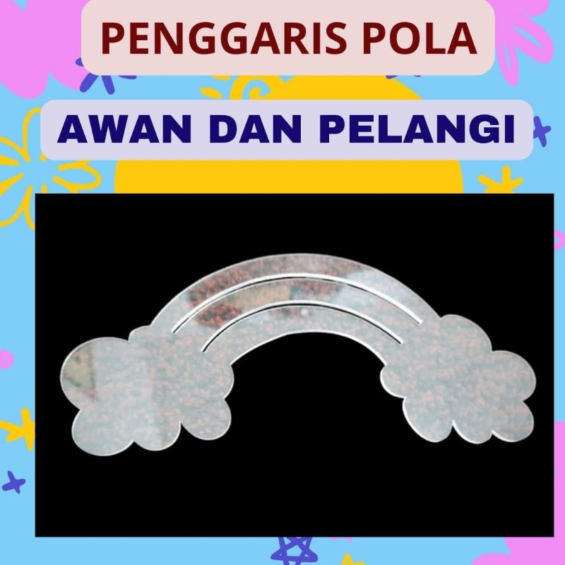 

Penggaris Pola Awan Dan Pelangi, Bulan, Bintang, Matahari Bahan Akrilik Bening 2mm Untuk Ukuran A4