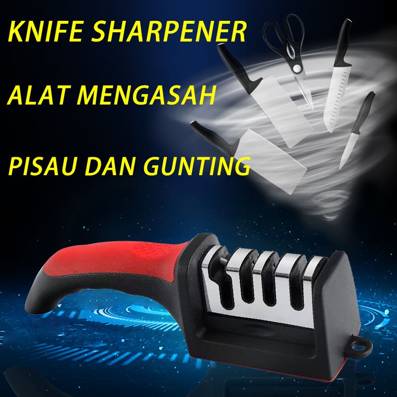 3in1 Asah Pisau Pengasah  pengasah gunting pisau stainless steel/ Pengasah Pisau Profesional Tajam D