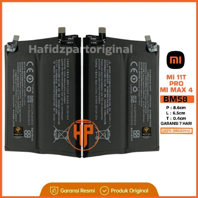 Baterai Batre Battery BM58 Xiaomi Mi 11T Pro / Mi Max 4 BM58 New