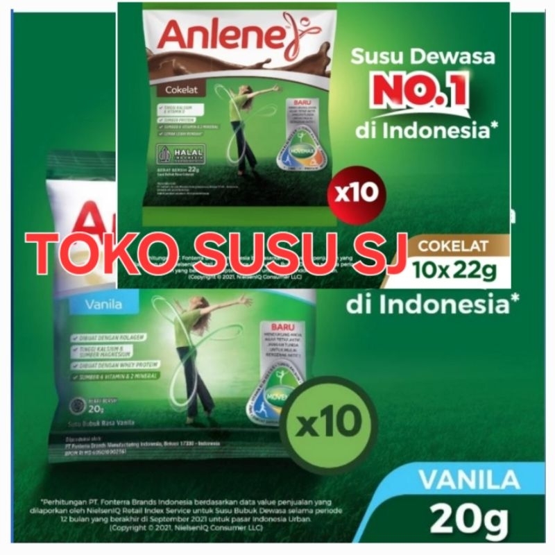 

ANLENE ACTIFIT RENCENG 10 SACHET COKLAT VANILA/CHOCOLATE/VANILLA