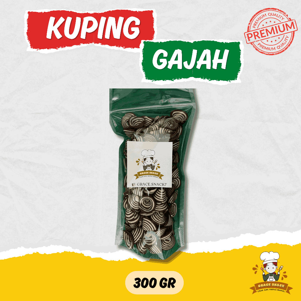 

KUPING GAJAH PREMIUM 300 GR POUCH - Grace Snack
