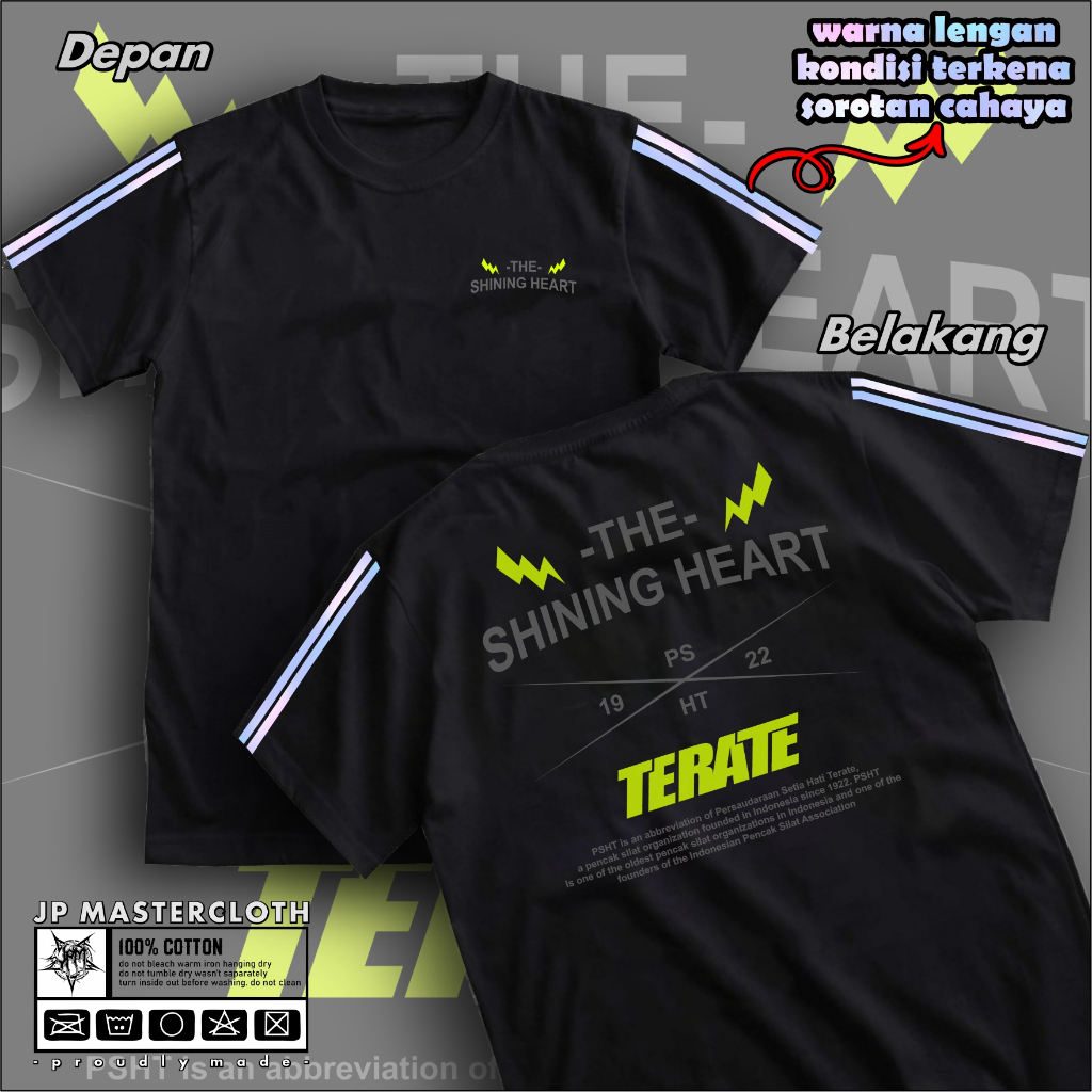 Kaos PSHT Rainbow Menyala Pelangi Sablon Plastisol Ink