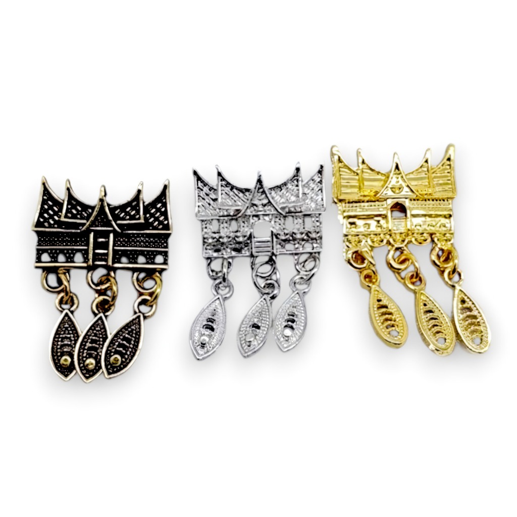 3 pcs Bros Etnik Kebaya Adat Minang Rumah Gadang ukuran Kecil