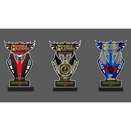 Piala Mobile Legend Trophy Mobile Legend Kejuaraan Mobile Legend Bahan Akrilik Free Design Custom