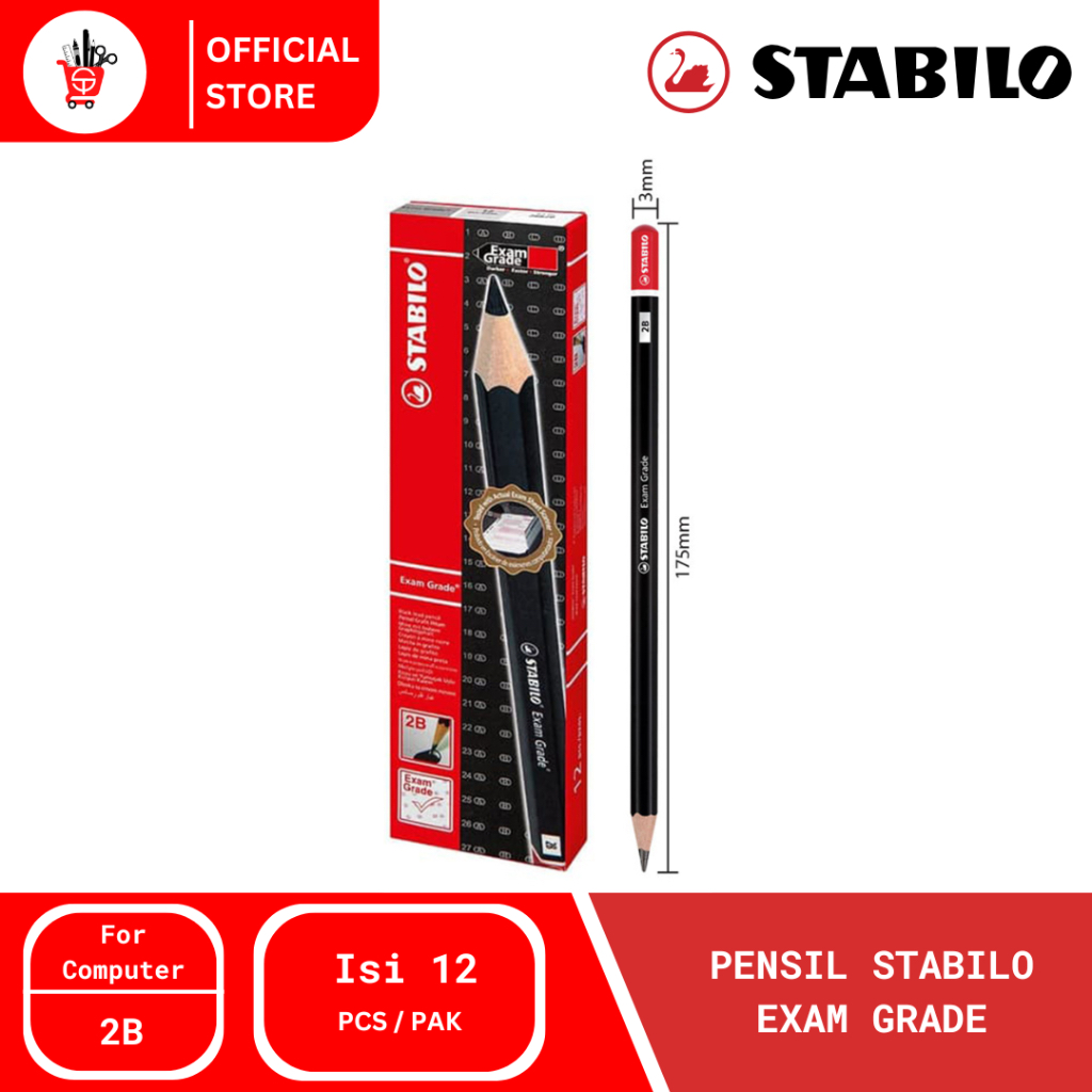 

Pencil | Pensil Stabilo 2B Exam Grade (12 PCS)