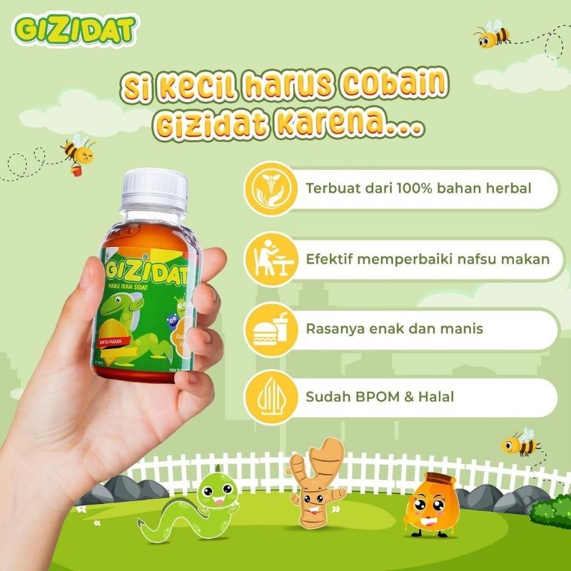 Gizidat asli original 100% GIZIDAT Madu Ikan Sidat Multivitamin Penambah Nafsu Makan