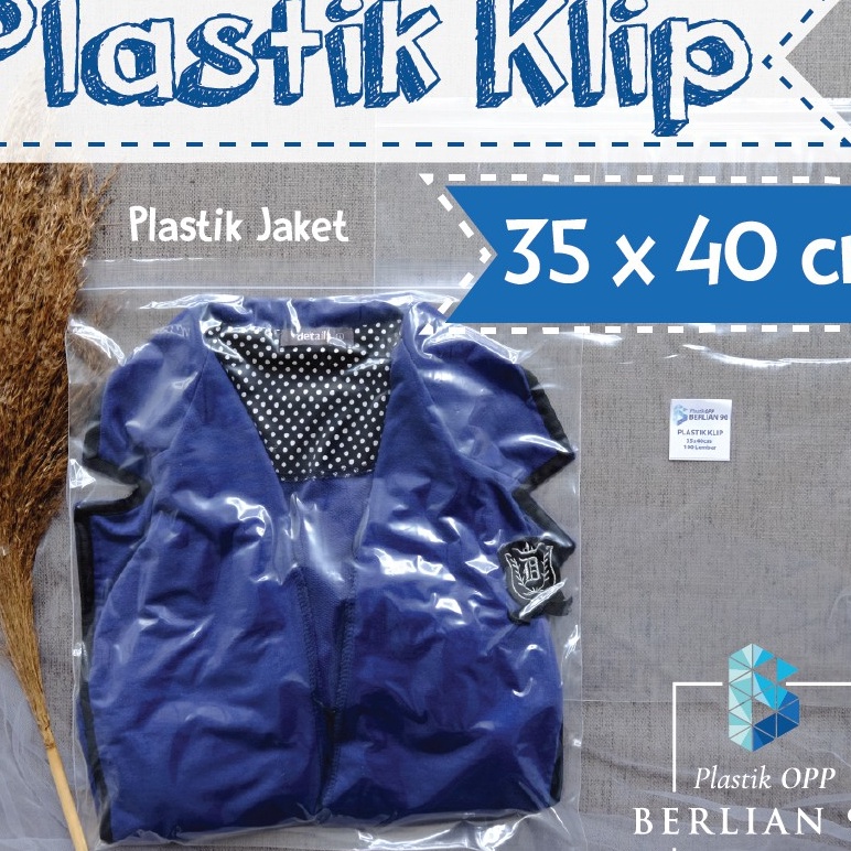 

KP8 Plastik Bening Clip Ziplock 35 x 4 cm Tebal
