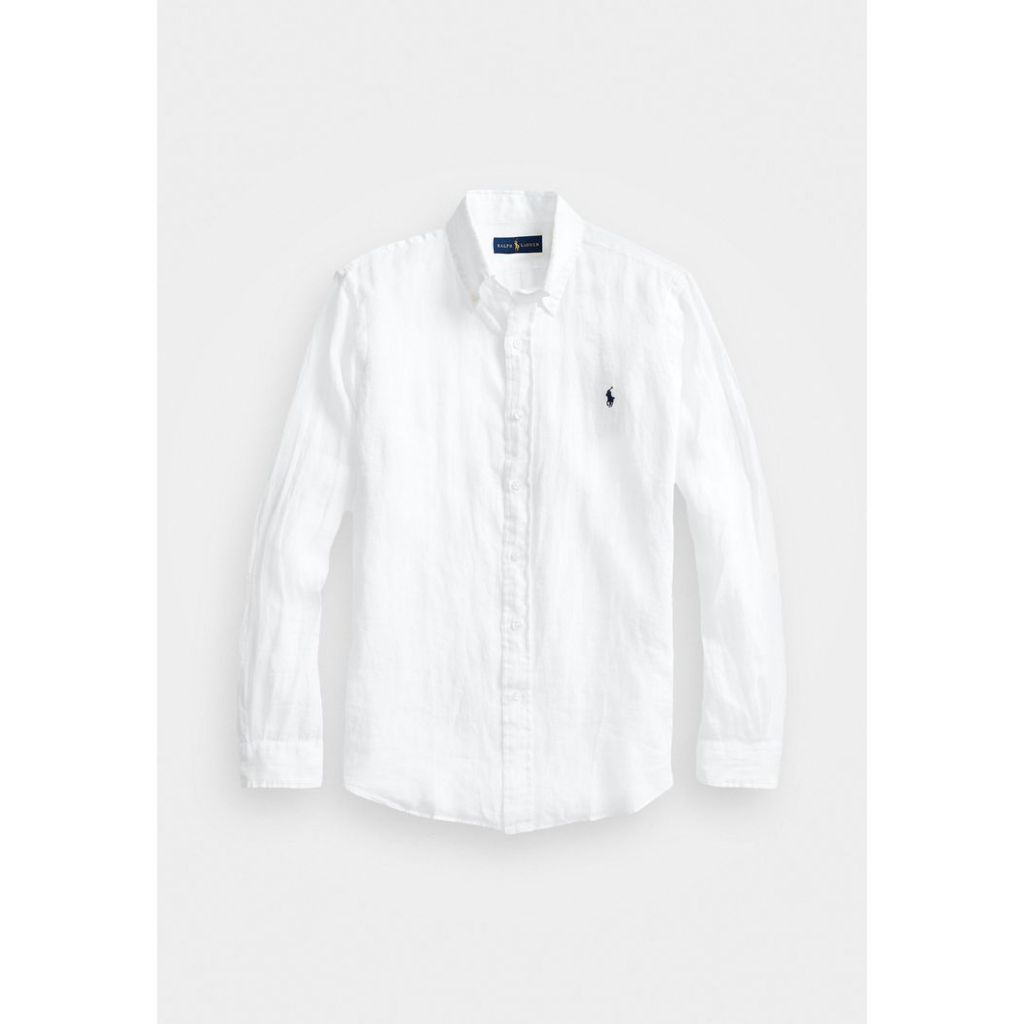 Kemeja Kansual POLO"s Laurren Warna Putih Lengan Panjang/ Kemeja Pria /Atasan Putih Pria