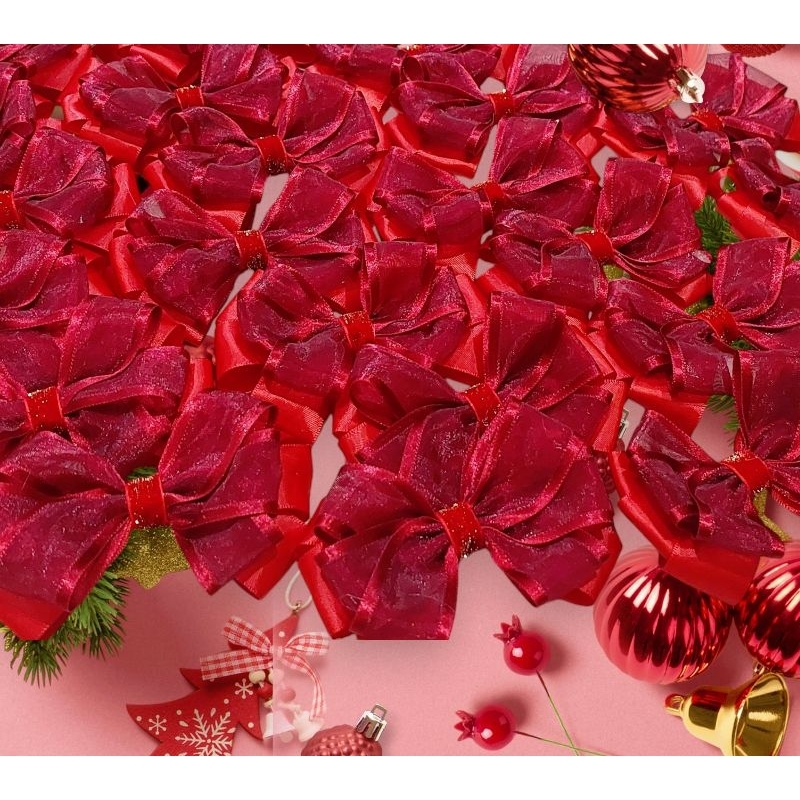 Jepit Rambut Pita Merah/ Jepit Natal Anak