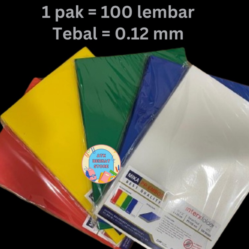 

Flash Sale cover mika plastik jilid Buram 12mm 1pak1lbr