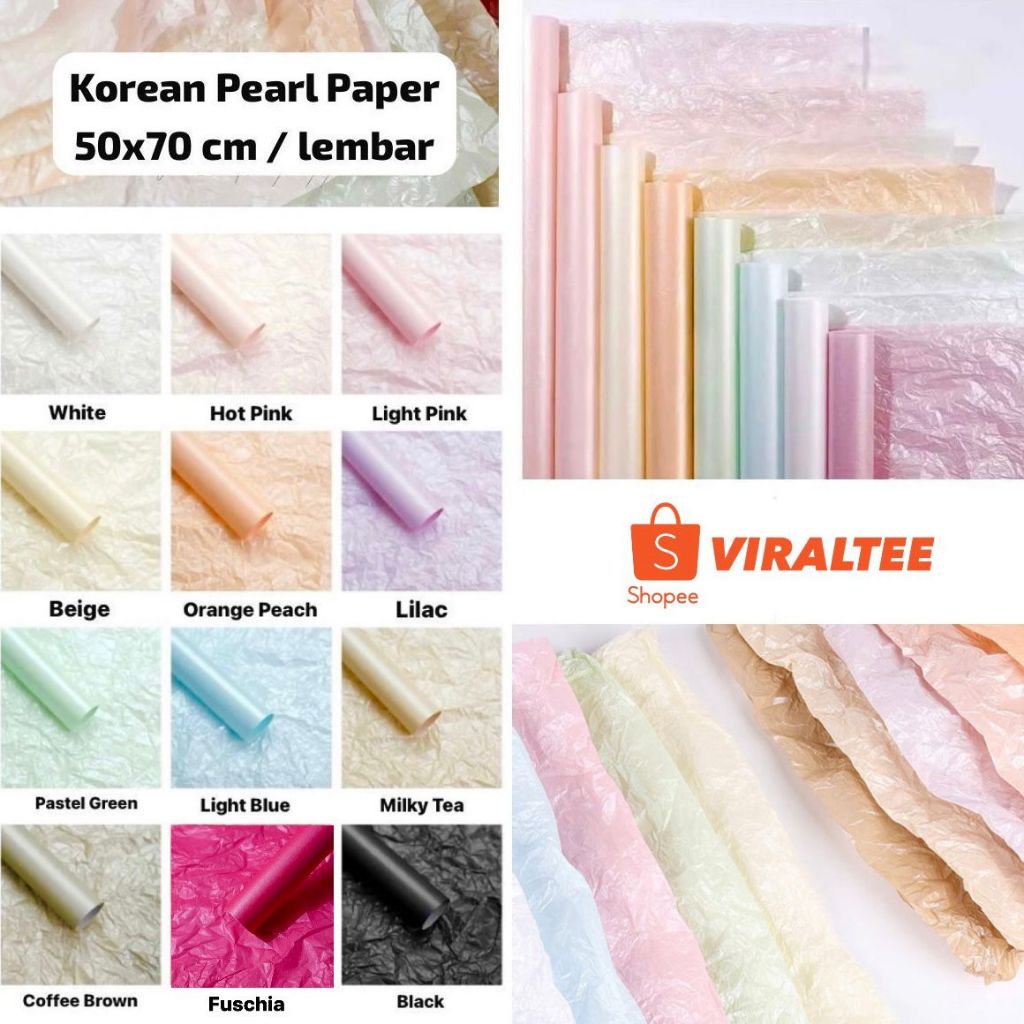 

Kertas Pearl Paper Buket (50x70cm) Korean Sydney Flower Wrapping Cellophane