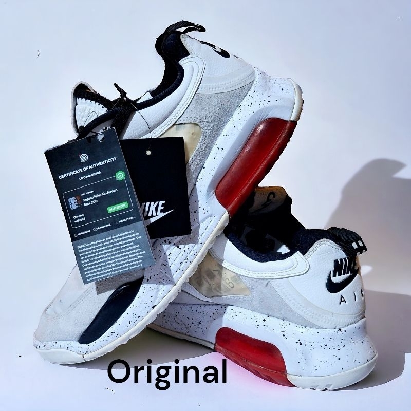 Sepatu Nike Air Jordan Max 200 'White' 43 (Authentic/Original)