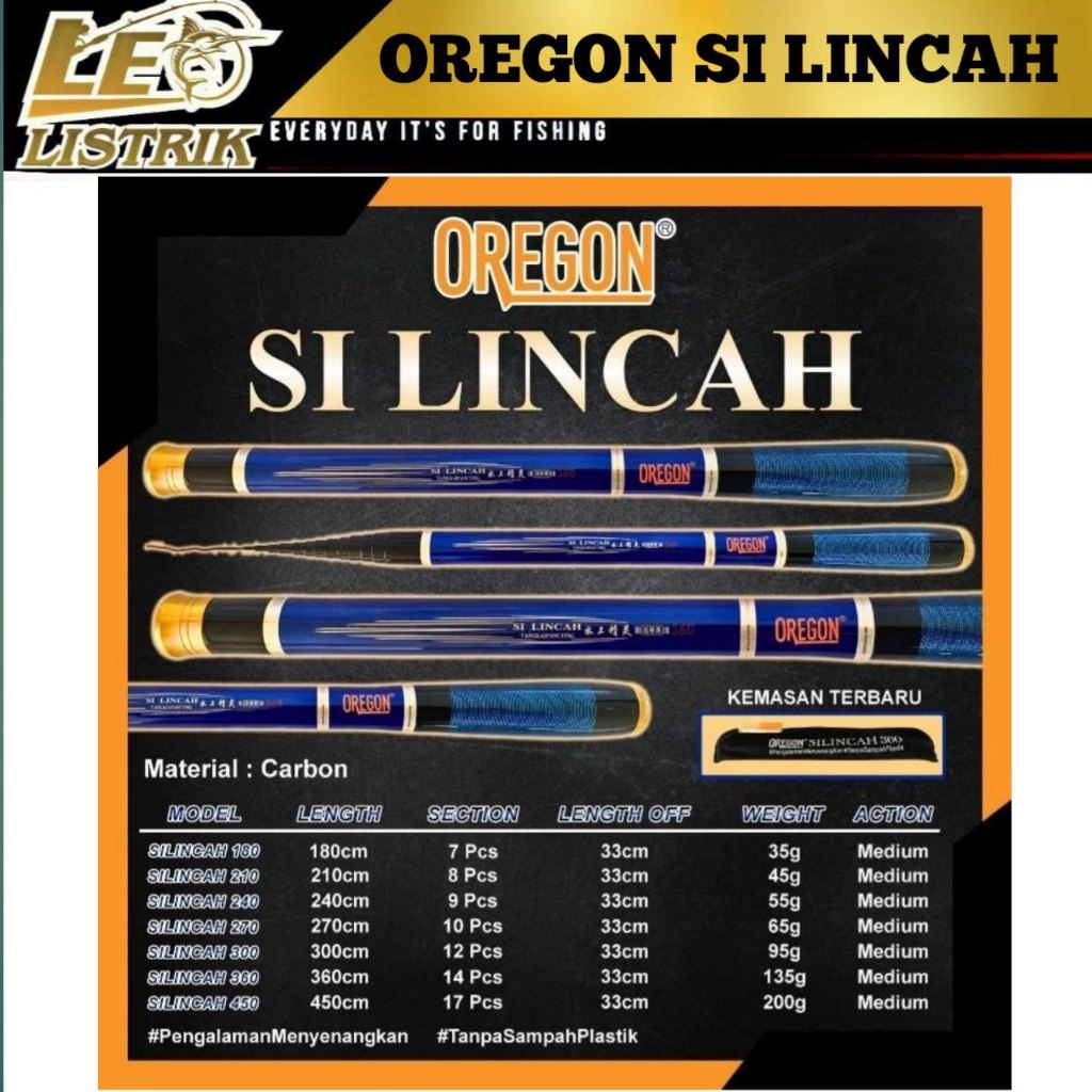 JORAN TEGEK OREGON SILINCAH 180 210 240  270 300 360 450