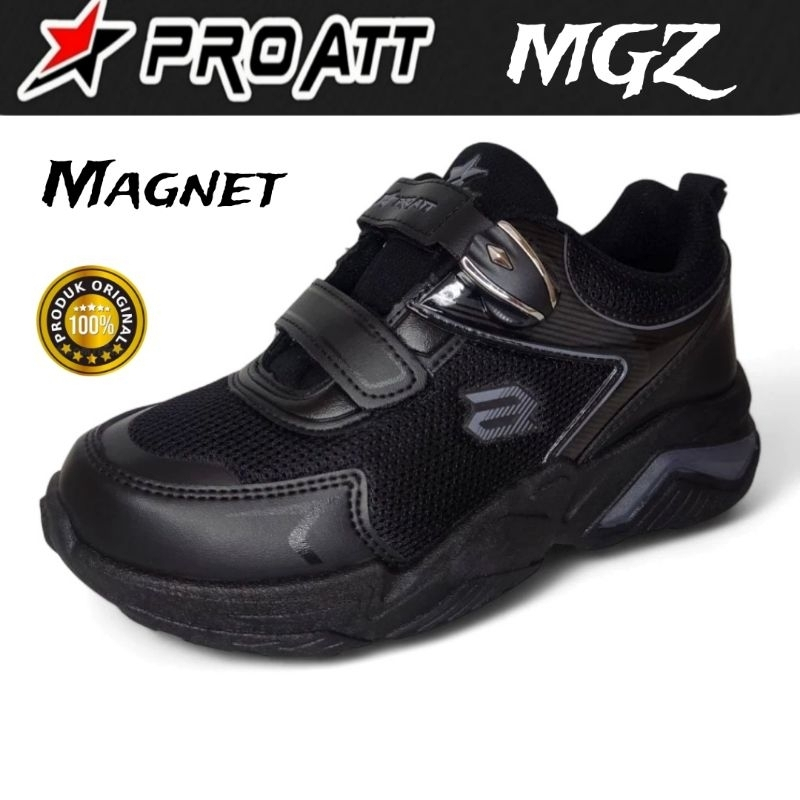 Promo Pro Att Sepatu Sneakers Sekolah Anak Cowok Cewek Kecil Tanggung Hitam Putih Karet Kretekan
