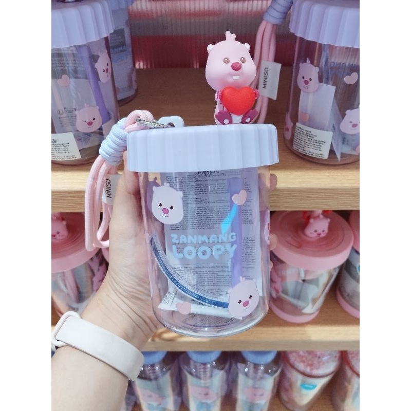 Tumbler miniso x loopy pororo/ tempat minum miniso