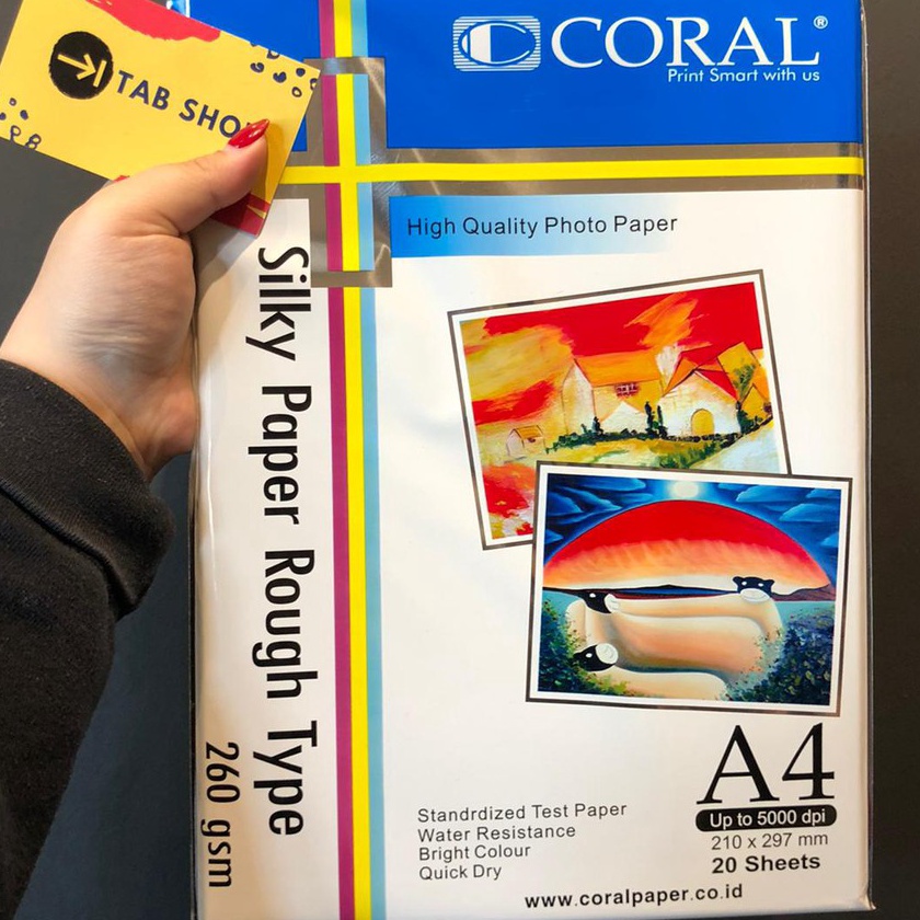 

HJ6 TAB SHOP CORAL SILKY PAPER ROUGH TYPE A4 26 GSM 2 SHEETS KES TEKSTUR KULIT JERUK PREMIUM RESIN