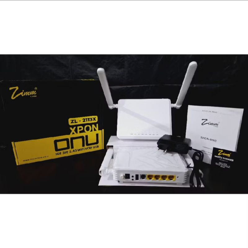 ZIMMLINK XPON ONU ZL-2113X Support EPON & GPON ONT 1 GE 3FE 2,4G Wifi VOIP USB