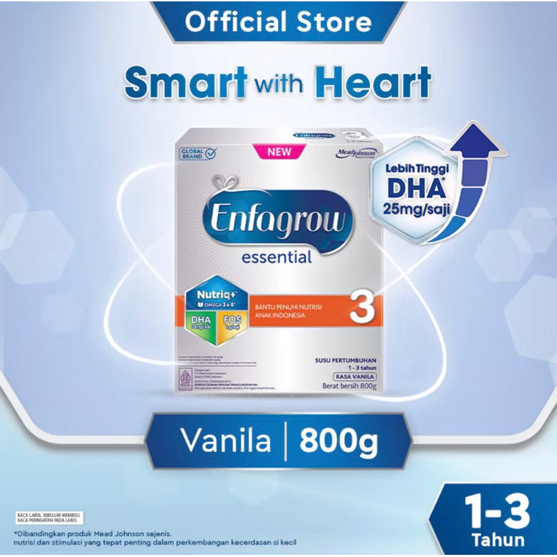 

Enfagrow Essential 3 Susu Formula Anak 1 - 3 Tahun 800gr