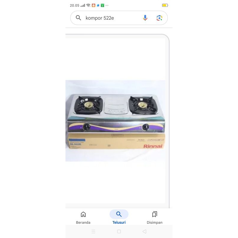 kompor 2tungku Rinai RI 522E